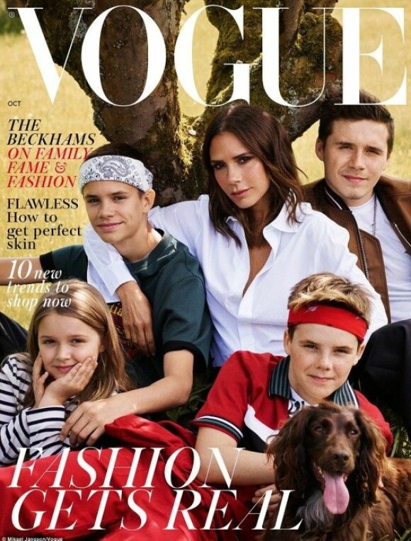 FAMILIENS FAVORITT: Mange kan bare drømme om å posere på forsiden av Vogue. Er du kjæledyret til Beckham-familen, derimot ... Foto: Faksimile av Vogue FAMILIENS FAVORITT: Mange kan bare drømme om å posere på forsiden av Vogue. Er du kjæledyret til Beckham-familen, derimot ... Foto: Faksimile av Vogue